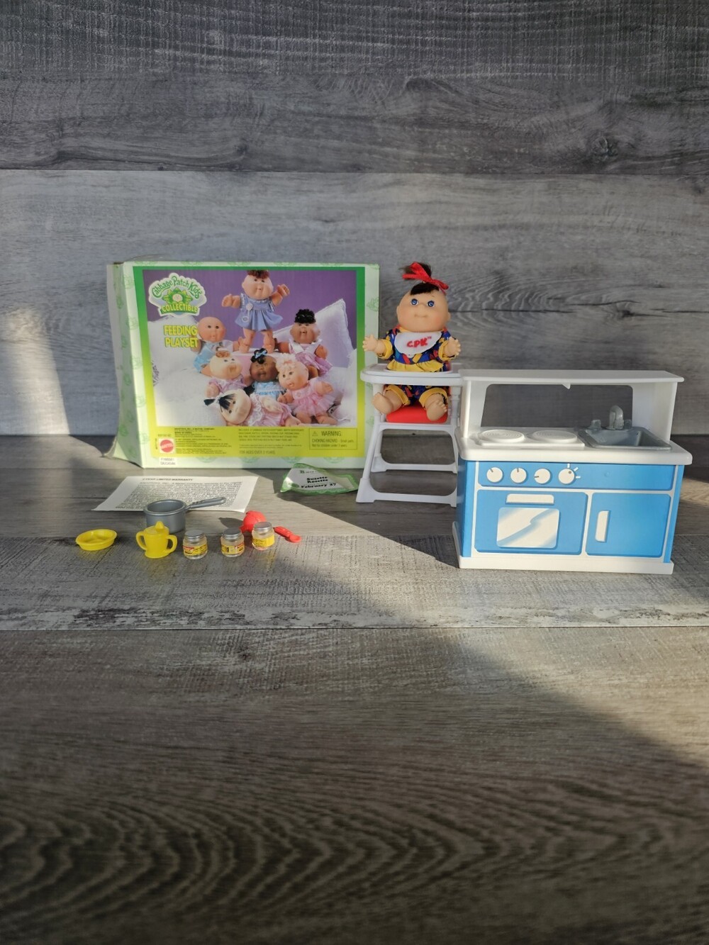 Cabbage Patch Kids Collectible Feeding Playset-Vintage 1990s Collectible Box Set